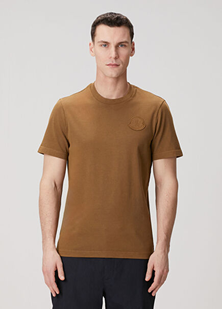 Khaki Logo Detailed T-Shirt
