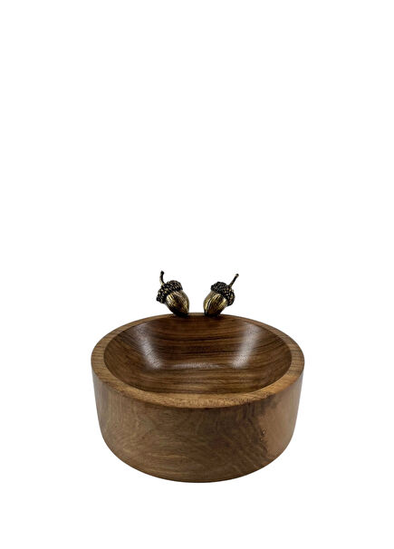 Meşe Palamudu Detaylı Ahşap Çerezlik