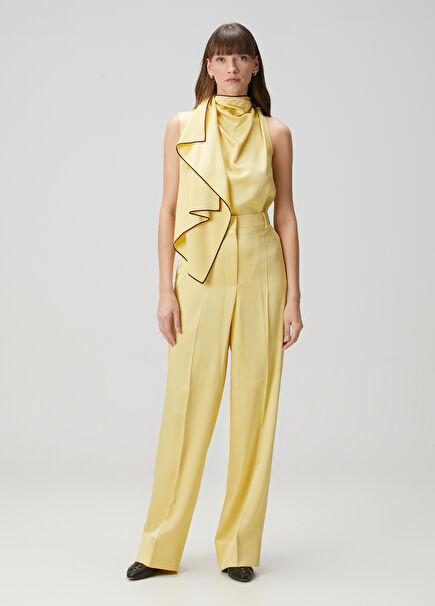 Yellow Wide-Leg Trousers