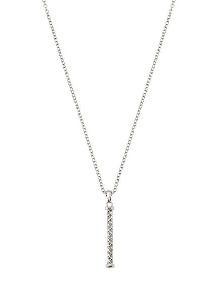 Gümüş Kaplama Çelik Erkek Örgü Kolye