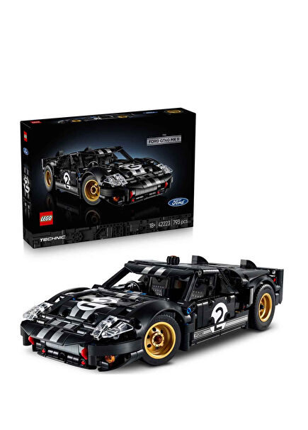 Technic 1966 Ford GT40 MKII 793 Parça 18+ Yaş Yarış Arabası Klasik Otomobil Modeli Yapı Oyuncağı T02042223