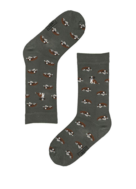 Saint Bernard Patterned Bamboo Unisex Socks