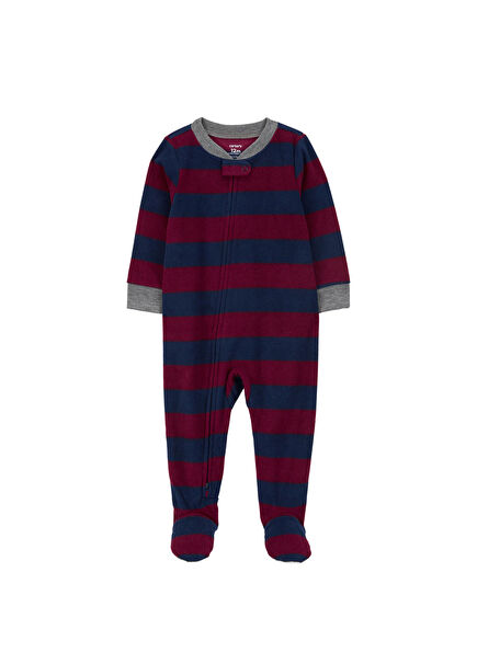 Colorful Striped Fleece Long Sleeve Baby Boy Sleeping Bag