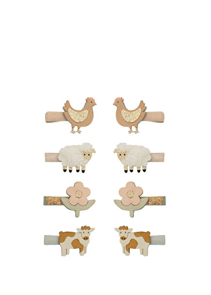 Farm Animal Mini Farm Animals Figure 8 Pcs Girls Buckle