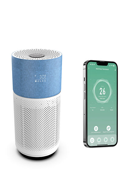 Air Purifier HEPA13 Filtreli Mavi Akıllı Hava Temizleyici