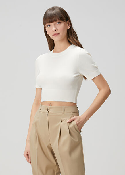 Off-White Short Sleeve Sweater