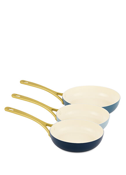 Shades Coastal Renkli Seramik 3'lü Tava Seti