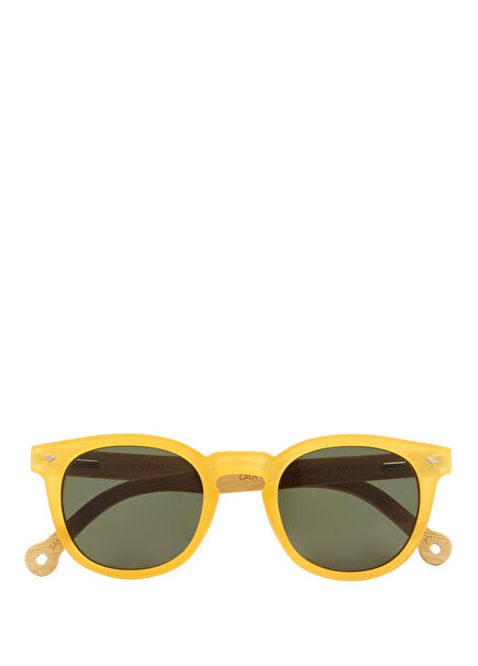 Cala Yellow Bamboo Unisex Sunglasses