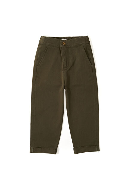 Yeşil Duble Paça Erkek Çocuk Pantolon