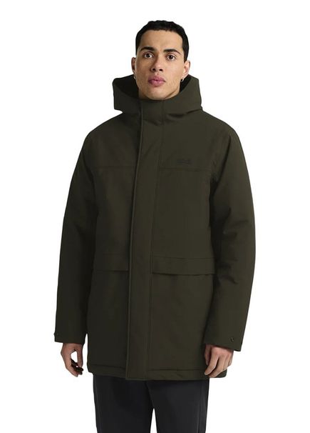 Cold Camp Coat Haki Kapüşonlu Erkek Outdoor Mont