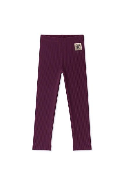 Bordo Cotton Kız Çocuk Kaşkorse Tayt