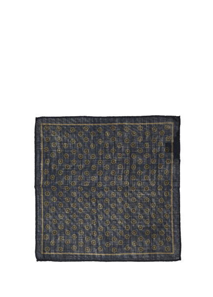 Navy Blue Wool Bag Handkerchief