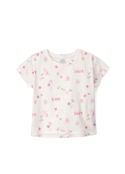 Renkli Kısa Kollu Kız Çocuk T-Shirt