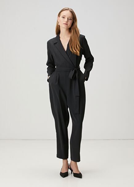 Black Double-Breasted Jumpsuit