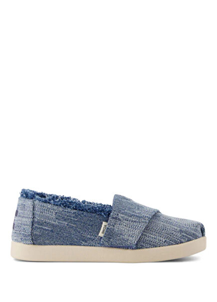 10022091 Alpargata Classic Dark SkyTtextured Denim With Fray Girls Espadrille