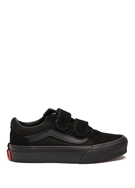 Old Skool V Black Unisex Kids Leather Sneaker