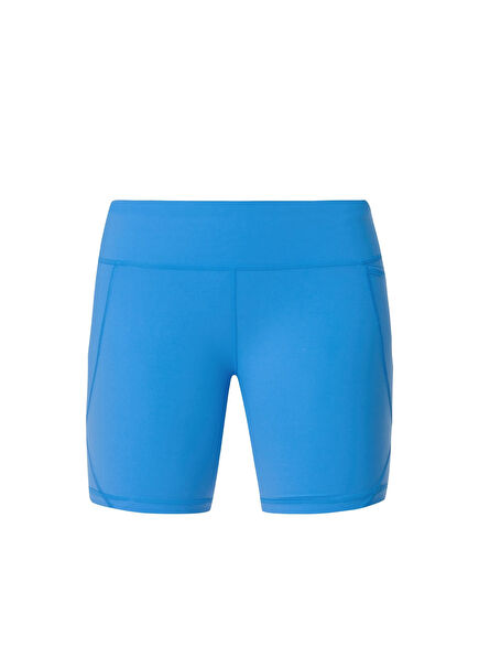 Power 6 Biker Shorts Blue Women's Running Shorts