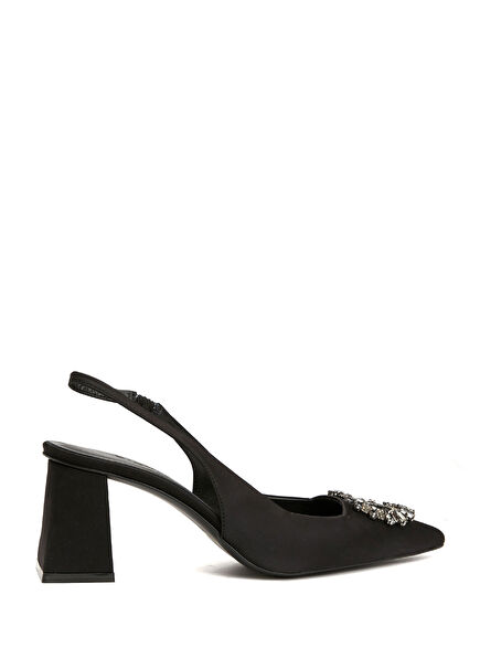 Black Satin Pump
