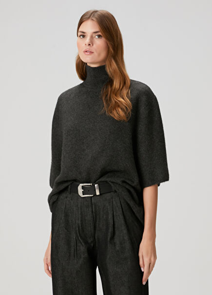 Kolly Anthracite Wool Blouse