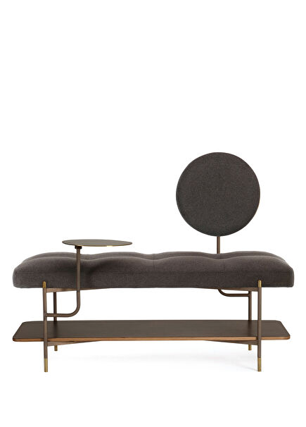 Arasta Antrasit Masif Ahşap Bank