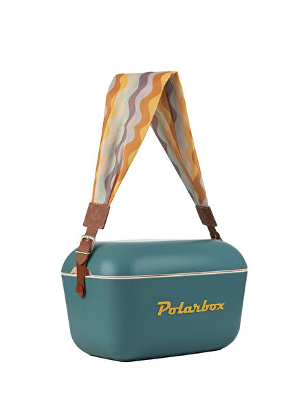 Prinkstyle Ondas Classic Azure-Mustard Cold and Hot Holder with Cotton and Leather Strap Thermo Box 12 lt
