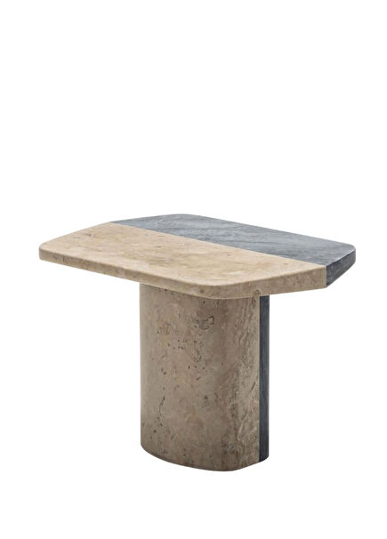 Biscotto Marble Low Side Table