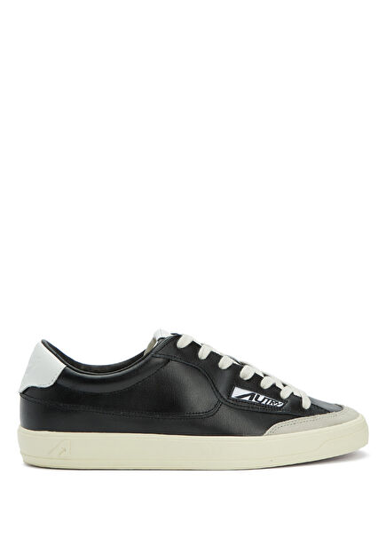 Windscape Siyah Beyaz Erkek Deri Sneaker