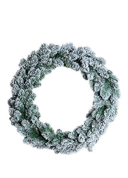 Innsbruck Snow Effect Green Christmas Door Wreath 75 cm