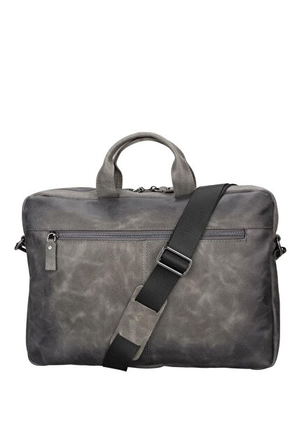 Urban Shield 14" Ash Gray Deri Laptop Macbook Çantası