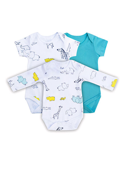 Zoo Zoo 3-pack Unisex Baby Bodysuit Set