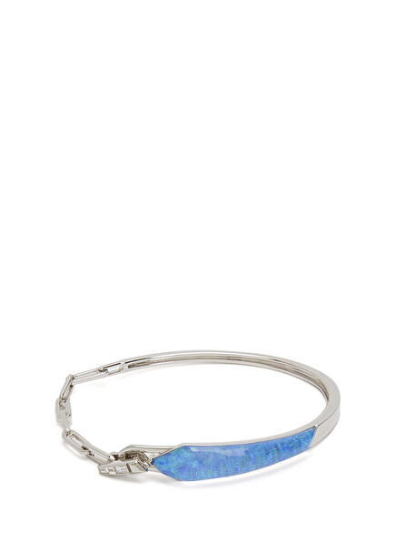 Stone-Set Cuff Shaped Women's Gold Bracelet
