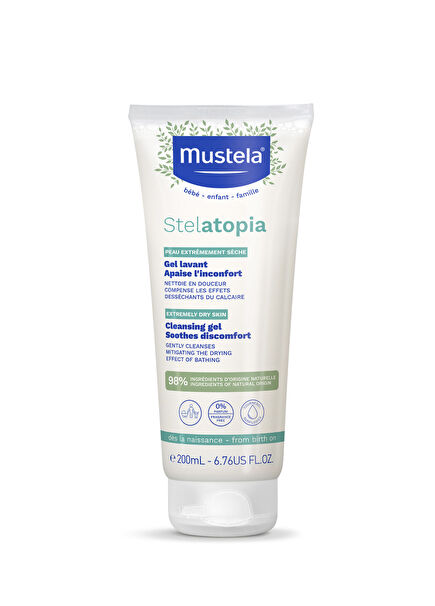 Stelatopia Very Dry and Atopic Skin Moisturizing Shampoo Face Body and Hair Shampoo 200 ml