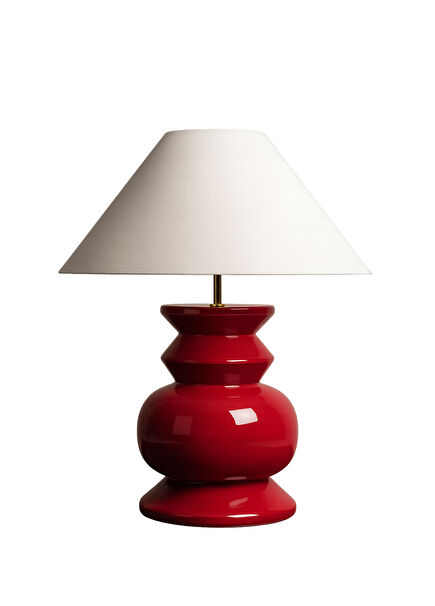 Chunky Red Wooden Lampshade