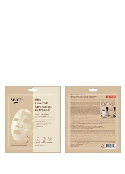 Seoul Face Rice Ceramide Hydrogel Moisturizer Melting Gel Face Mask 34 gr