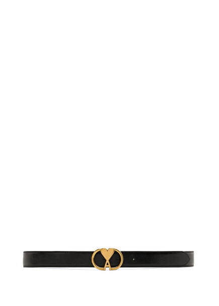 Black Women's Leather Belt