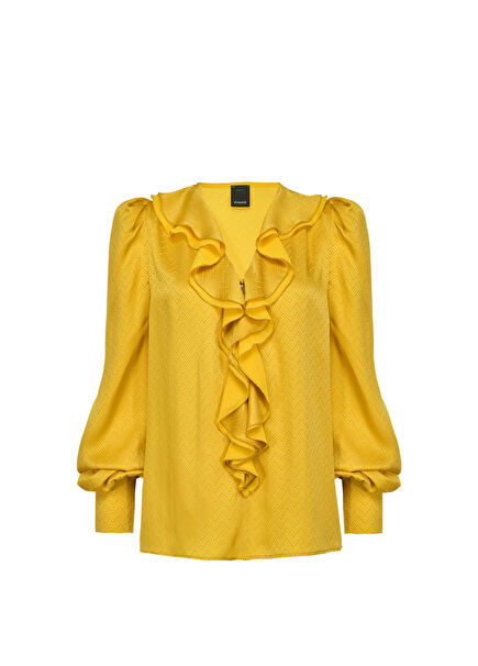 Astrometria 2 Yellow Long Sleeve Women's Blouse