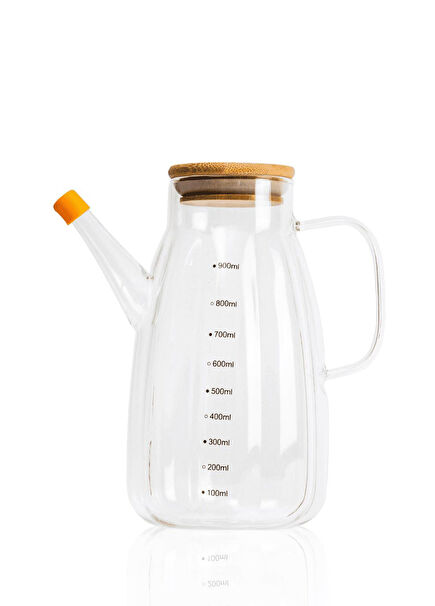 Bamboo Glass Olive Oil Bottle 900 ml