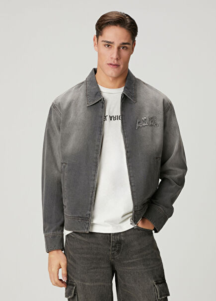 Travis Koyu Gri Denim Ceket