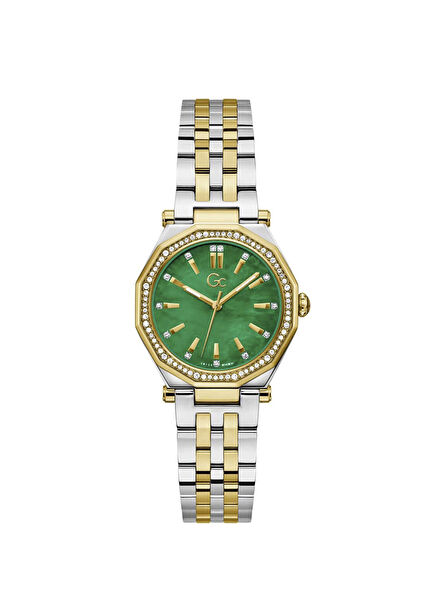 GCZ55003L9 Gold Metallic Grey Steel Women's Wristwatch