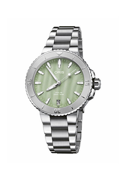 New Aquis Date 01 733 7770 4157-07 8 18 05P Gri Çelik Kadın Kol Saati