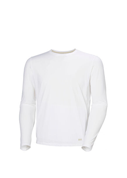 Shine Solen LS Crew White Uzun Kollu Erkek Spor T-shirt