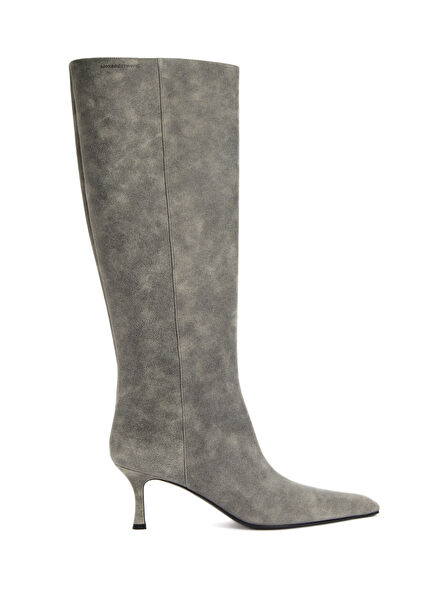 Vera Tube Grey Women's Leather Boots
