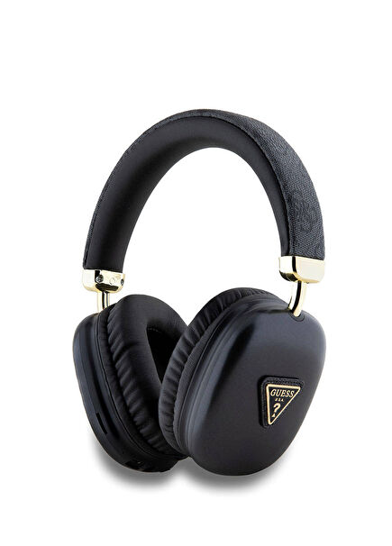Triangle Pattern Bluetooth 5.3 Black On-Ear Headphones