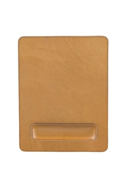 BloomDesk Ease Burnished Brass Deri Bilek Destekli Mouse Pad