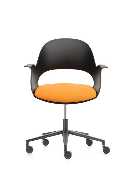 Alava Star Leg Orange Work Chair