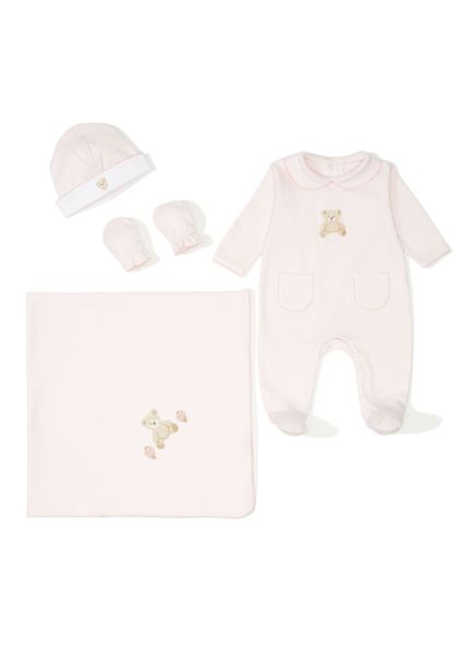 Pink Logo Detailed Baby Girl Set of 4
