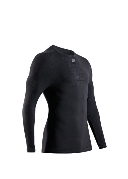 Mightywool Siyah Yün Uzun Kollu Erkek Spor Termal Üst