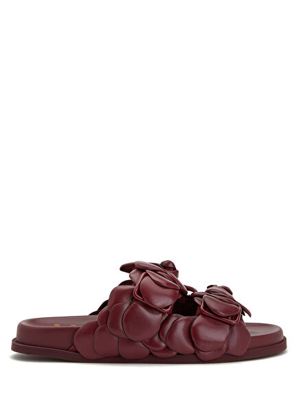 Atelier 03 Rose Edition Bordo Kadın Deri Terlik