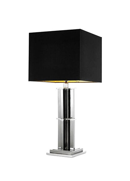 Encore Siyah Nikel Ayaklı Masa Lambası
