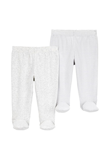 Grey Unisex Baby 2-Piece Pants Set